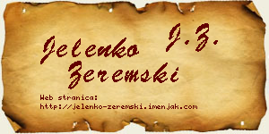 Jelenko Zeremski vizit kartica